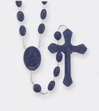 Black Plastic Cord Rosary Sold 25-Pack