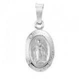 14K White Gold Miraculous Medal