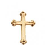 14K Gold Cross Lapel Pin