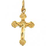 14K Yellow Gold Childs Crucifix Pendant