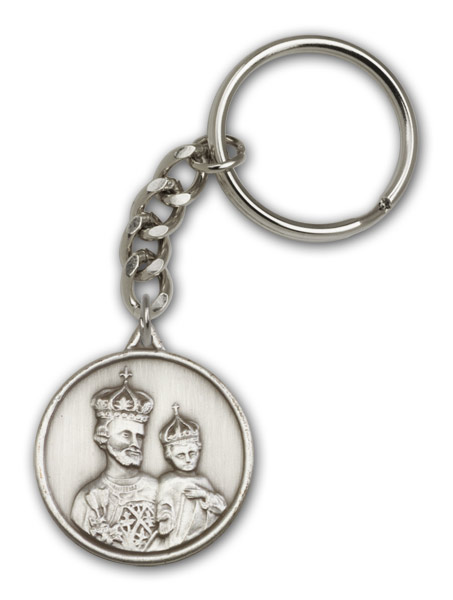 Antique Silver St. Joseph Keychain