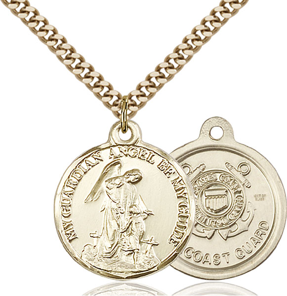 14K Gold-Filled Guardain Angel / Coast Guard Pendant