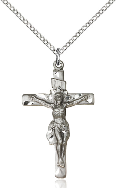 Jewelry Stores Network Crucifix Pendant in 925 Sterling Silver 61x30mm