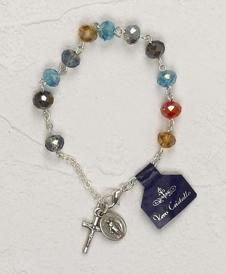 Amazon.com: Wooden Beads Catholic Saint Medals Bracelet Men Women Religious  Gift Adjustable Rosary Bracelet : Handmade Products