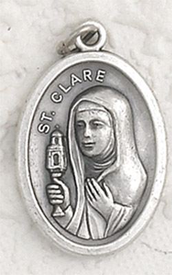 St Clare Oxidized Pendant