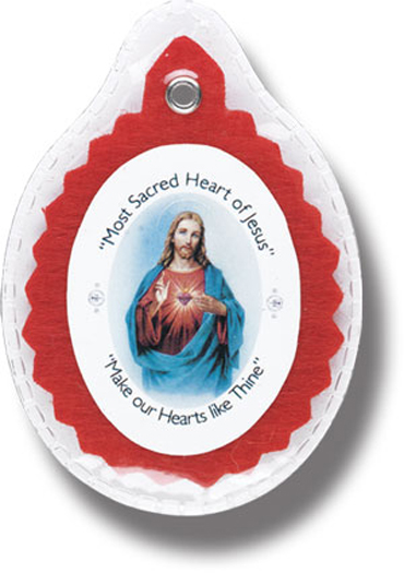 Sacred Heart Badge In Vinyl Case 12-Pack