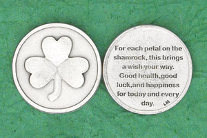Irish Coin For each petal on the shamrock