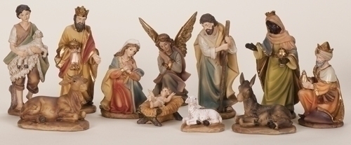11Pc St 6-inch Color Nativity Set