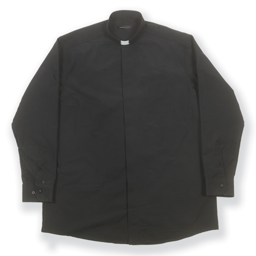 Long Sleeve Single Pocket Clergy Shirt Size 17.5 36/37