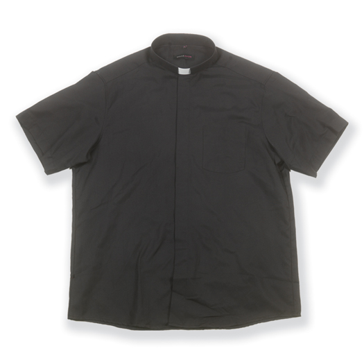 Short Sleeve Single Pocket Clergy Shirt Size 18