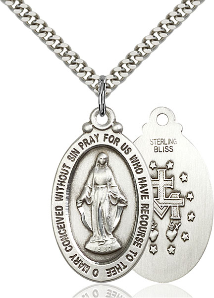  Miraculous Medal Bulk Pack of 50, 1 Silver Miraculous Medals  Catholic Pendant for Women Necklace & Rosary Necklace,Religious Virgin Mary  Cross Charms for Jewelry Making,Medalla De La Virgen Milagrosa