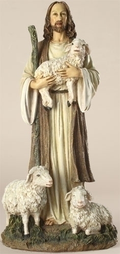 12-inch Jesus the Good Shepherd Figurine