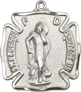 Antique Silver St. Florian Keychain