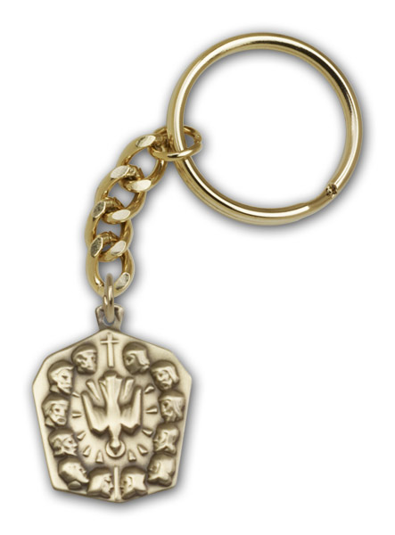 Antique Gold Apostles Keychain