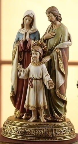 10.5"Holy Family Figurine On Base