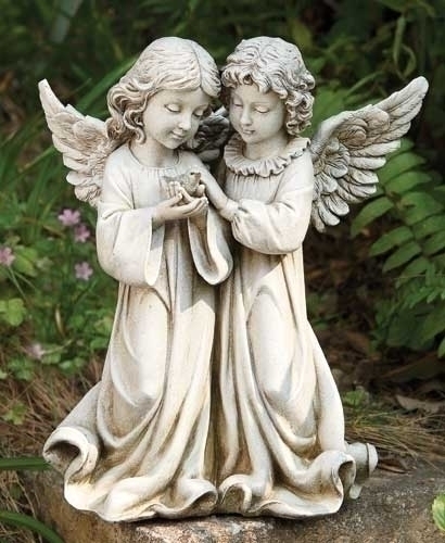 12.25"H Angels With Bird