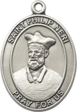 Silver Oxide St. Philip Neri Keychain