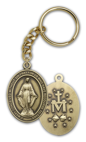 Antique Gold Miraculous Keychain