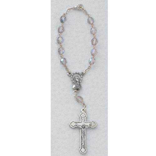 Light Amethyst June Auto Rosary