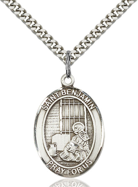 Sterling Silver St. Benjamin Pendant