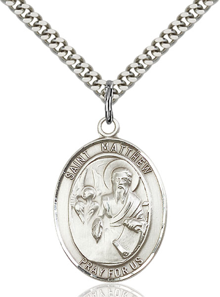 Sterling Silver St. Matthew the Apostle Pendant