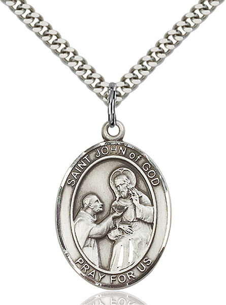 Sterling Silver St. John of God Pendant