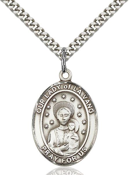 Sterling Silver Our Lady of La Vang Pendant