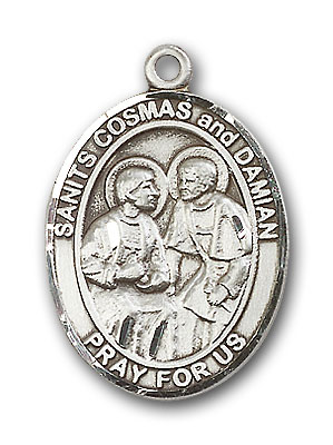14kt Gold Sts Cosmas & Damian Medal 