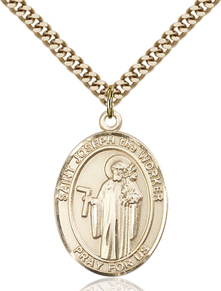 Gold-Filled St. Joseph The Worker Pendant