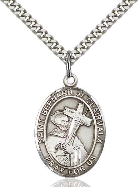 Sterling Silver St. Bernard of Clairvaux Pendant