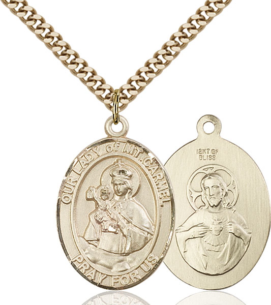 Gold-Filled Our Lady of Mount Carmel Pendant