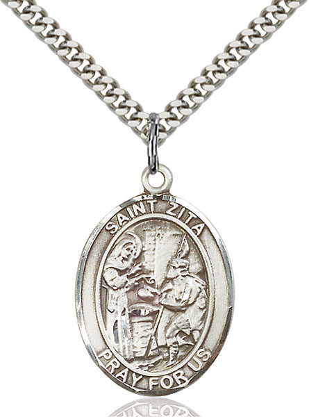 Sterling Silver St. Zita Pendant