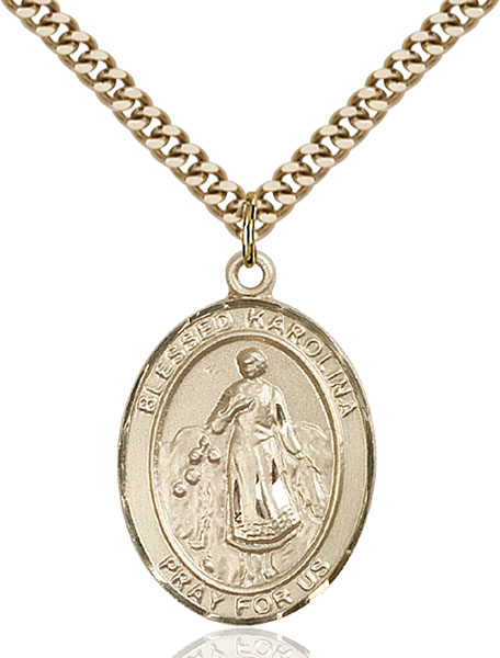 Gold-Filled Blessed Karolina Kozkowna Pendant