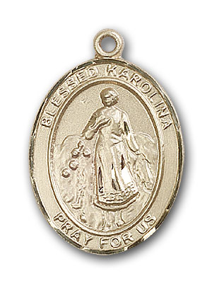 14K Gold Blessed Karolina Kozkowna Pendant
