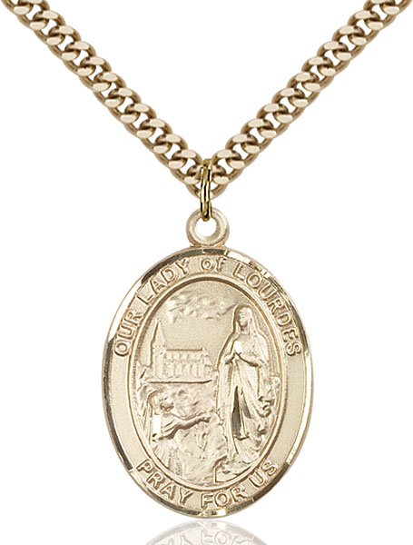 Gold-Filled Our Lady of Lourdes Pendant