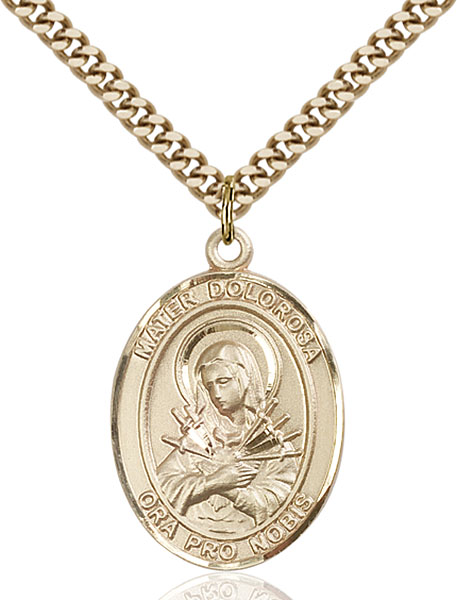 Gold-Filled Mater Dolorosa Pendant