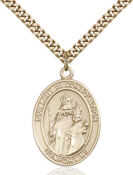 Gold-Filled Our Lady of Consolation Pendant