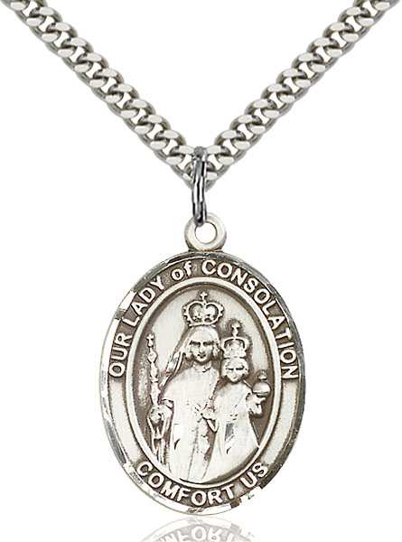 Sterling Silver Our Lady of Consolation Pendant