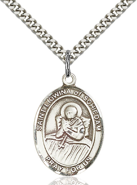 Sterling Silver St. Lidwina of Schiedam Pendant