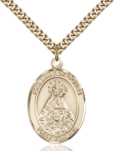 Gold-Filled Our Lady of Olives Pendant