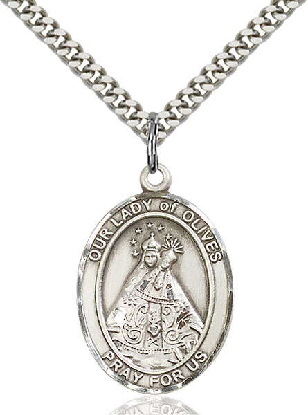 Sterling Silver Our Lady of Olives Pendant