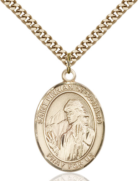 Gold-Filled St. Finnian of Clonard Pendant