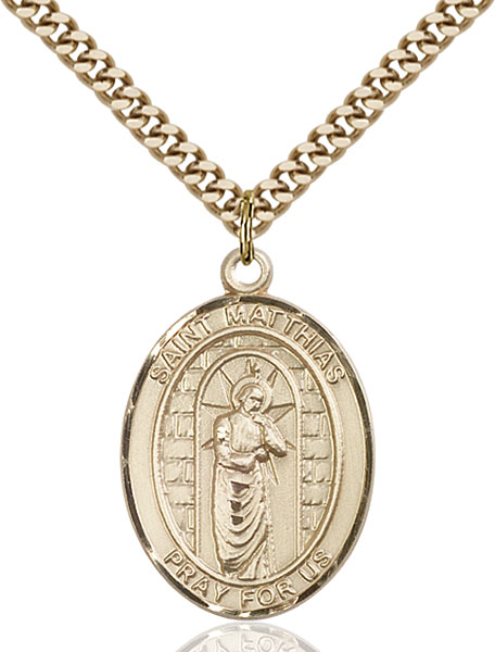Gold-Filled St. Matthias the Apostle Pendant