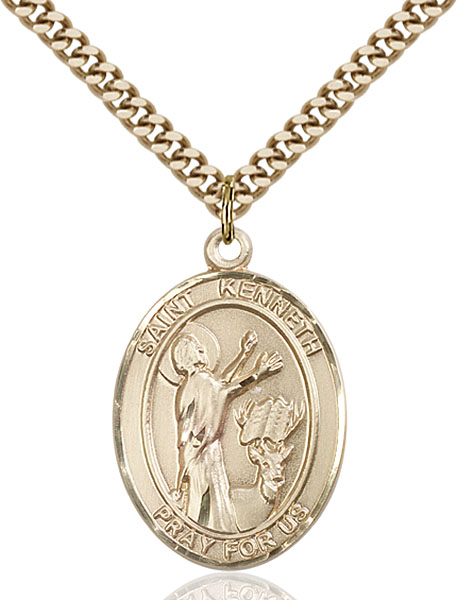 Gold-Filled St. Kenneth Pendant