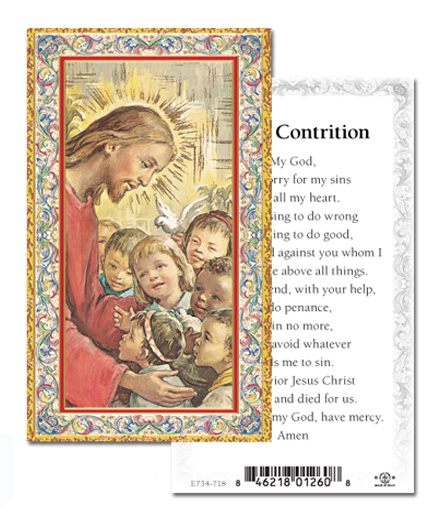 100-Pack - Act Of Contrition Holy Card