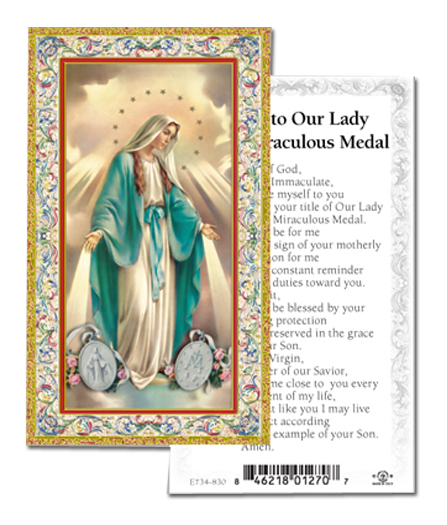 100-Pack - Our Lady Of The Miraculous Medal Holy Card