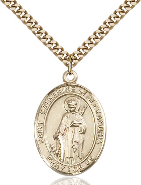 Gold-Filled St. Catherine of Alexandria Pendant