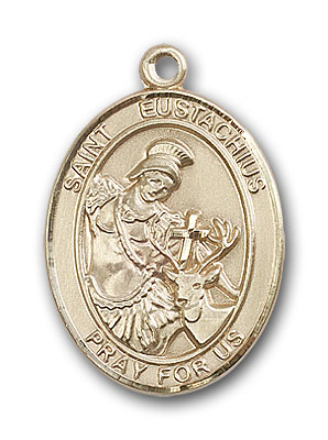 14K Gold St. Eustachius Pendant