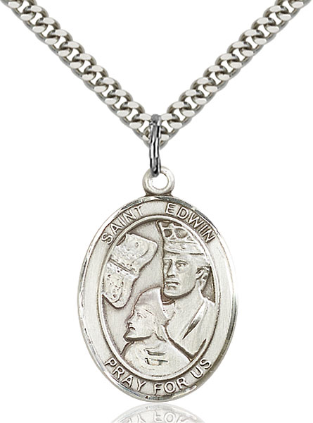 Sterling Silver St. Edwin Pendant