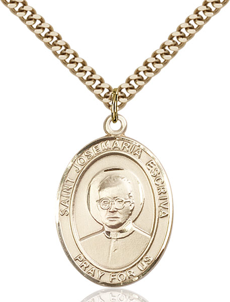 Gold-Filled St. Josemaria Escriva Pendant